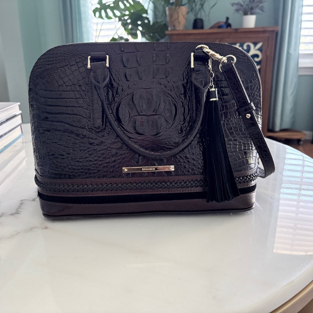 Brahmin Duxbury Satchel – Croc Embossed Leather - Picture 11 of 16